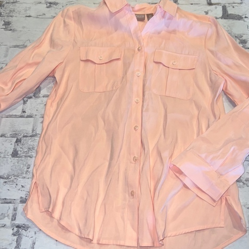 Chicos Button Down Blouse Size 0